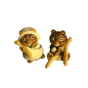 Vintage HALLMARK '97 Holidays "Making A Wish" Miniature Figures 2pc Set NIB